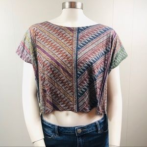 Forever21 Boho Fest Crop Top Size Medium
